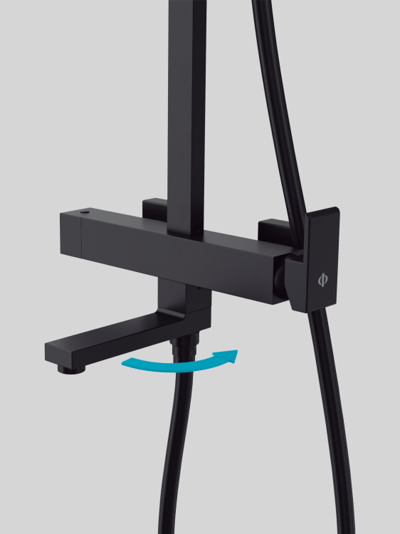 ORION wylewka wannowa Black