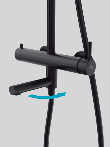 SIRIO wylewka wannowa Black