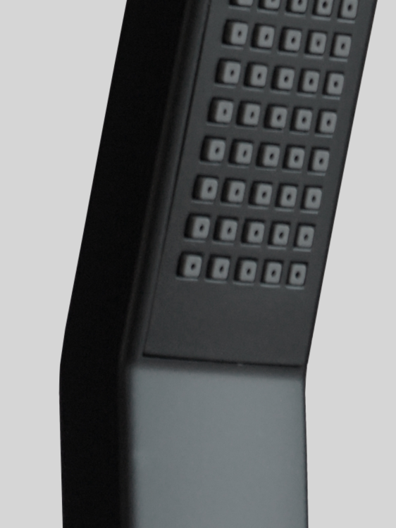 Słuchawka prysznicowa kwadratowa w kolorze czarnym