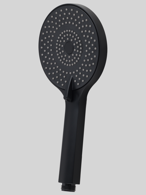 Słuchawka prysznicowa okrągła 3 funkcje Black