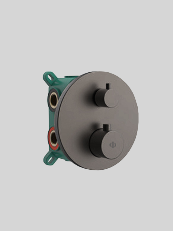 Bateria prysznicowa termostatyczna podtynkowa Gunmetal