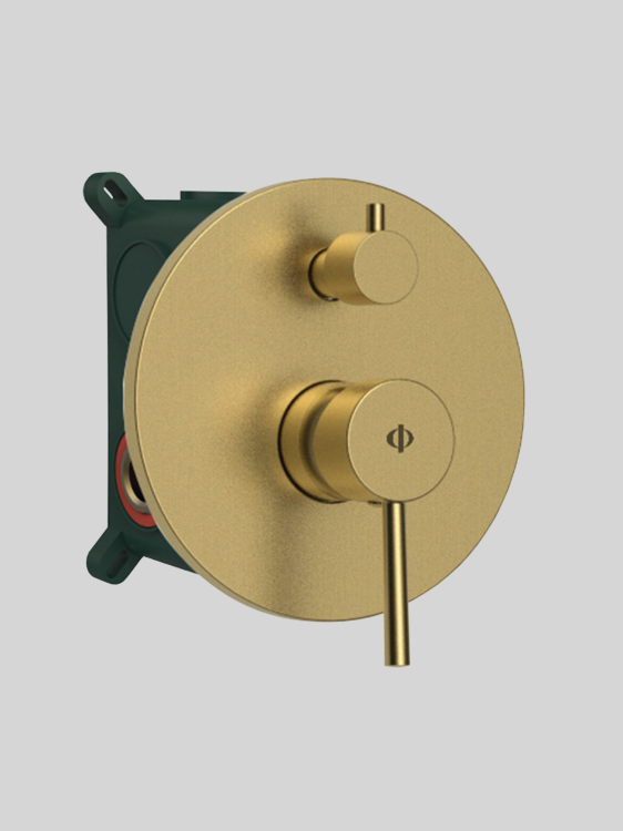 SIRIO bateria prysznicowa podtynkowa w kolorze złotym