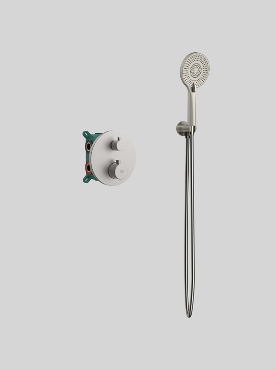 Bateria prysznicowa termostatyczna Podtynkowa Nickel PVD