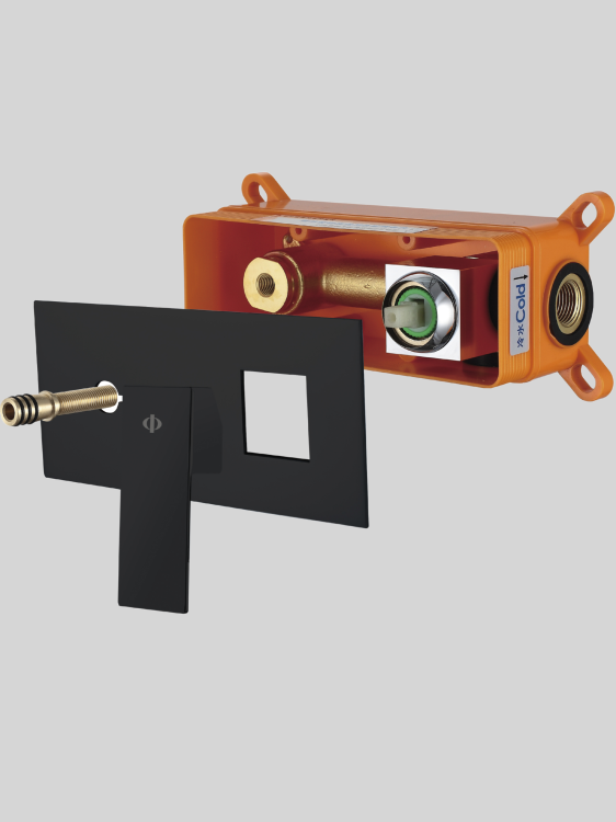 Bateria umywalkowa podtynkowa w kolorze czarnym2