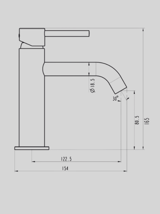 SIRIO bateria umywalkowa niska Nickel PVD