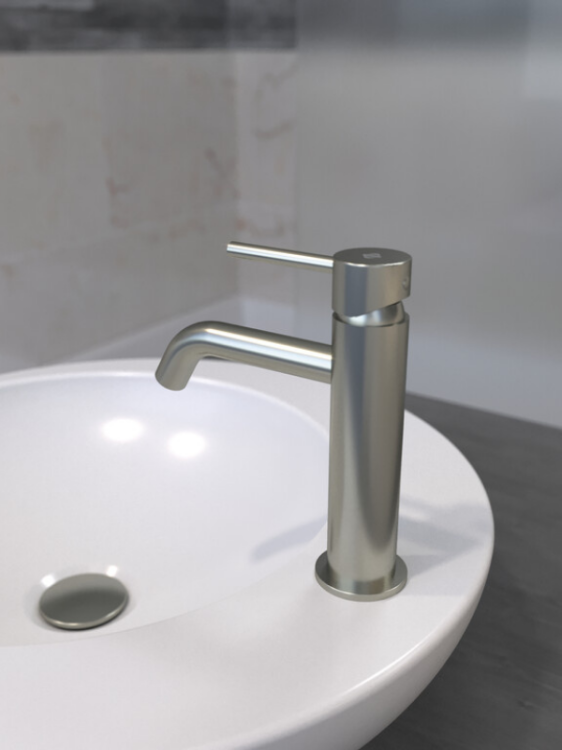 SIRIO bateria umywalkowa niska Nickel PVD