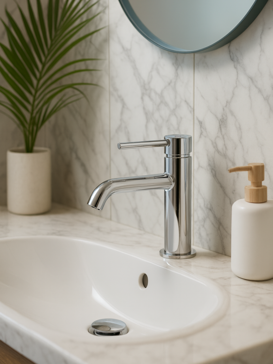 SIRIO bateria umywalkowa niska Chrom