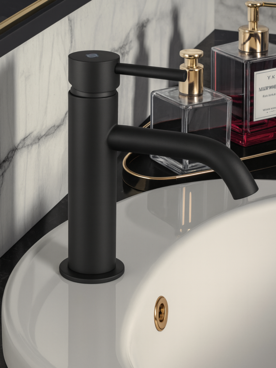 SIRIO bateria umywalkowa niska Black1