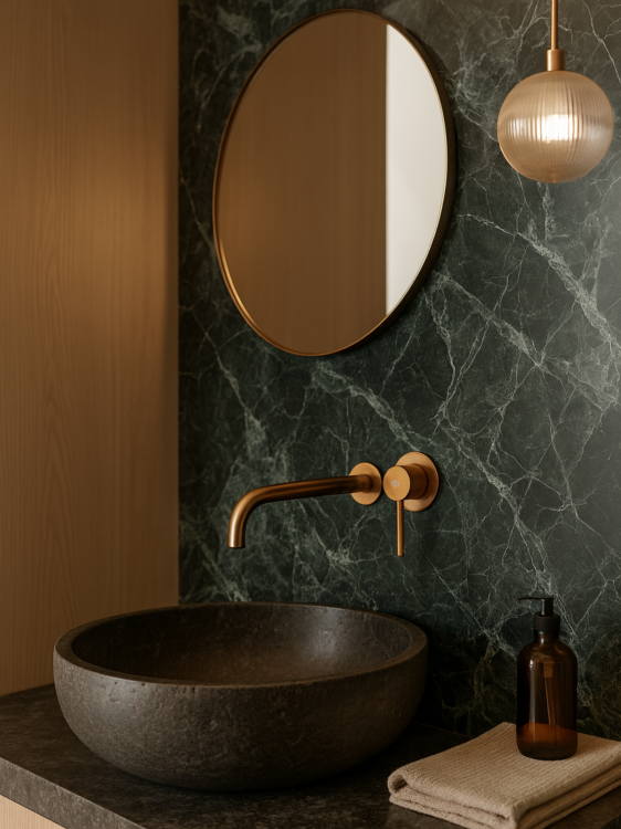 SIRIO bateria umywalkowa podtynkowa Copper PVD