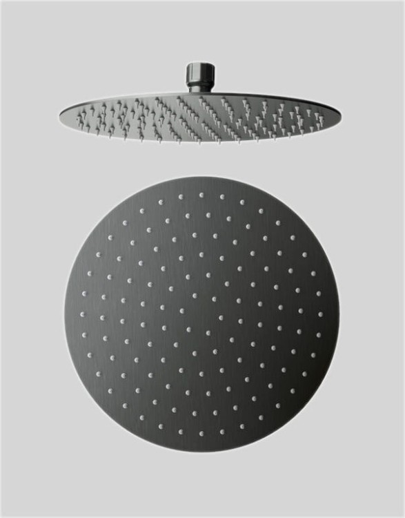 Zestaw prysznicowy termostatyczny podtynkowy z deszczownicą Gunmetal
