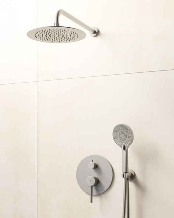 SIRIO zestaw prysznicowy podtynkowy Nickel  z deszczownicą PVD