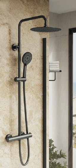 Kolumna prysznicowa termostatyczna Gunmetal