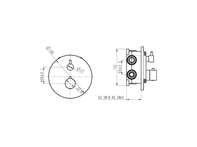 Zestaw prysznicowy termostatyczny podtynkowy z deszczownicą Nickel PVD