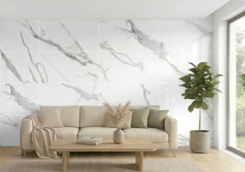 Płytka ścienno - podłogowa SCALA STATUARIO SUPER WHITE POLER 60x120