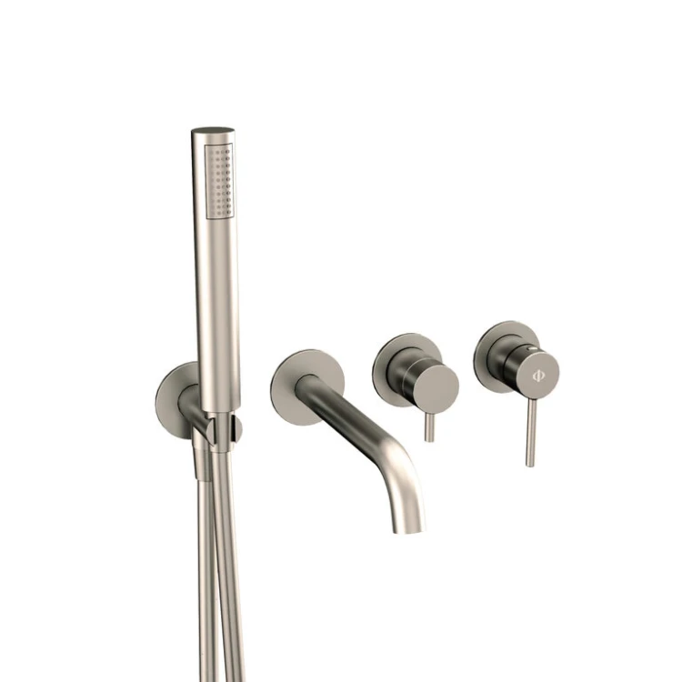 SIRIO bateria wannowa podtynkowa Nickel PVD