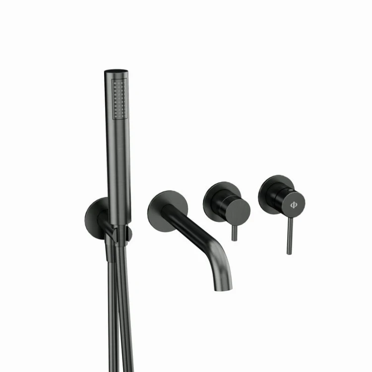 SIRIO bateria wannowa podtynkowa Gunmetal PVD
