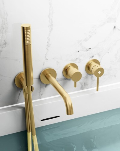 SIRIO bateria wannowa podtynkowa Gold PVD