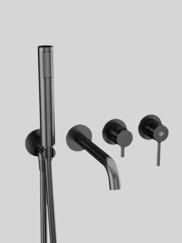 SIRIO bateria wannowa podtynkowa Gunmetal PVD
