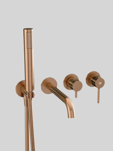 SIRIO bateria wannowa podtynkowa Copper PVD