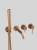 SIRIO bateria wannowa podtynkowa Copper PVD