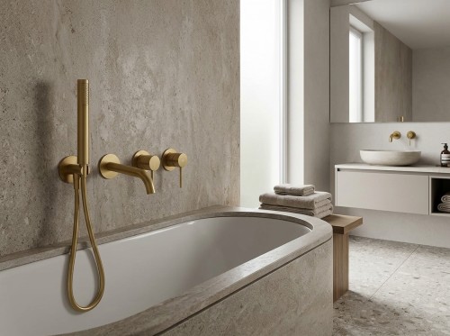 SIRIO bateria wannowa podtynkowa Gold PVD