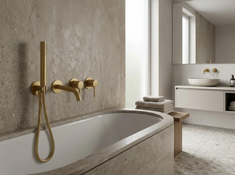 SIRIO bateria wannowa podtynkowa Gold PVD