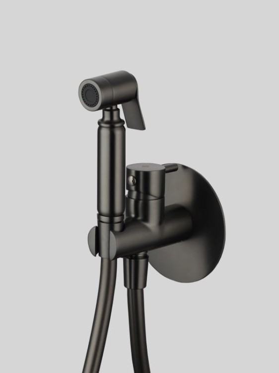 Bateria bidetowa podtynkowa Gunmetal