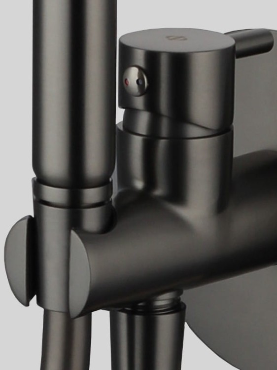 Bateria bidetowa podtynkowa Gunmetal